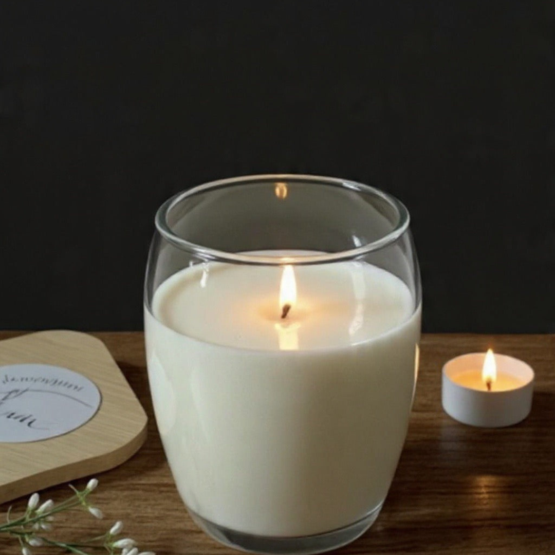 Bougie Soja 8oz Présence Sacrée | Ylang-Ylang Musc Blanc Vanille